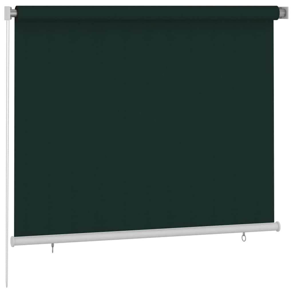 vidaXL Outdoor Roller Blind 185(W)x140(H) cm Dark Green HDPE 2