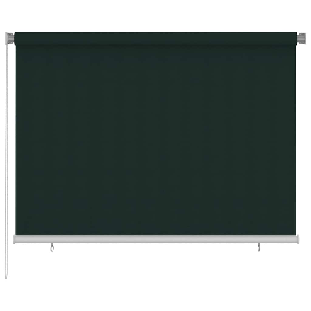 vidaXL Outdoor Roller Blind 205(W)x140(H) cm Dark Green HDPE 1