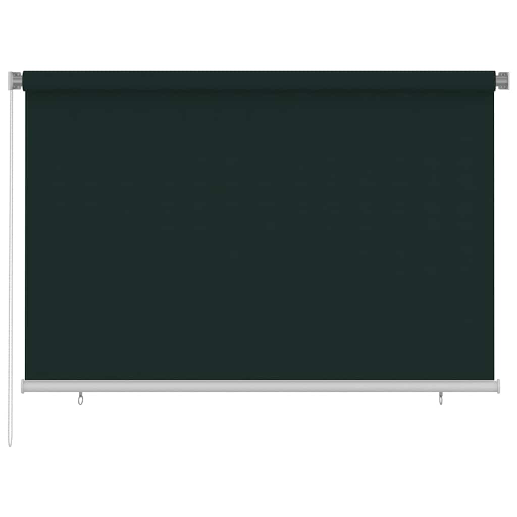 vidaXL Outdoor Roller Blind 225(W)x140(H) cm Dark Green HDPE 1