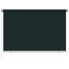 vidaXL Outdoor Roller Blind 225(W)x140(H) cm Dark Green HDPE 1