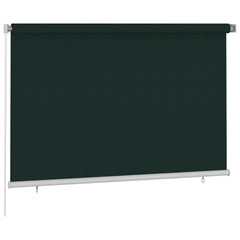 vidaXL Outdoor Roller Blind 225(W)x140(H) cm Dark Green HDPE 2