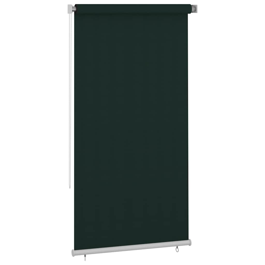 vidaXL Outdoor Roller Blind 125(W)x230(H) cm Dark Green HDPE 2