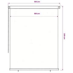 vidaXL Outdoor Roller Blind 185(W)x230(H) cm Dark Green HDPE 6
