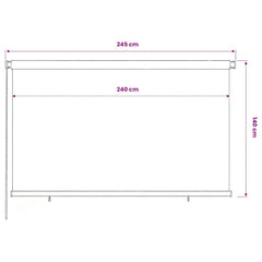 vidaXL Outdoor Roller Blind 245(W)x140(H) cm Blue HDPE 6