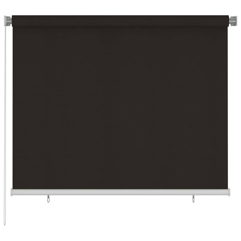 vidaXL Outdoor Roller Blind 185(W)x140(H) cm Brown HDPE 1
