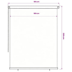 vidaXL Outdoor Roller Blind 185(W)x230(H) cm Brown 6
