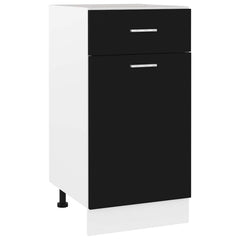 vidaXL Drawer Bottom Cabinet Lyon Black 40x46x81.5 cm Engineered Wood 1