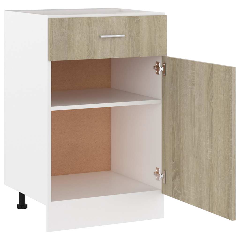 vidaXL Drawer Bottom Cabinet | Sonoma Oak | Engineered Wood | Medium 5