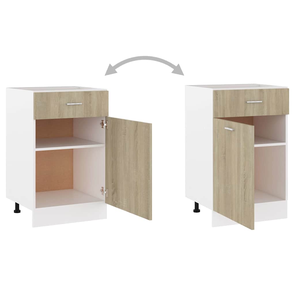 vidaXL Drawer Bottom Cabinet | Sonoma Oak | Engineered Wood | Medium 6