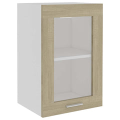 vidaXL Hanging Glass Cabinet Lyon Sonoma Oak 40x31x60 cm Engineered Wood 2