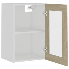 vidaXL Hanging Glass Cabinet Lyon Sonoma Oak 40x31x60 cm Engineered Wood 5