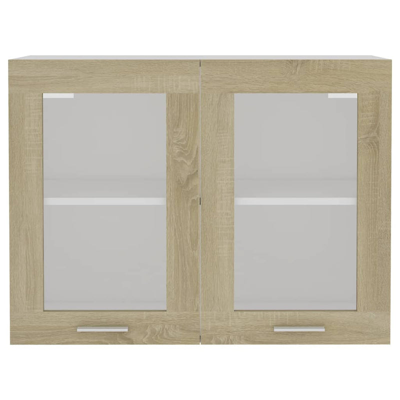 Hanging Glass Cabinet Sonoma Oak 80x31x60 cm Engineered Wood