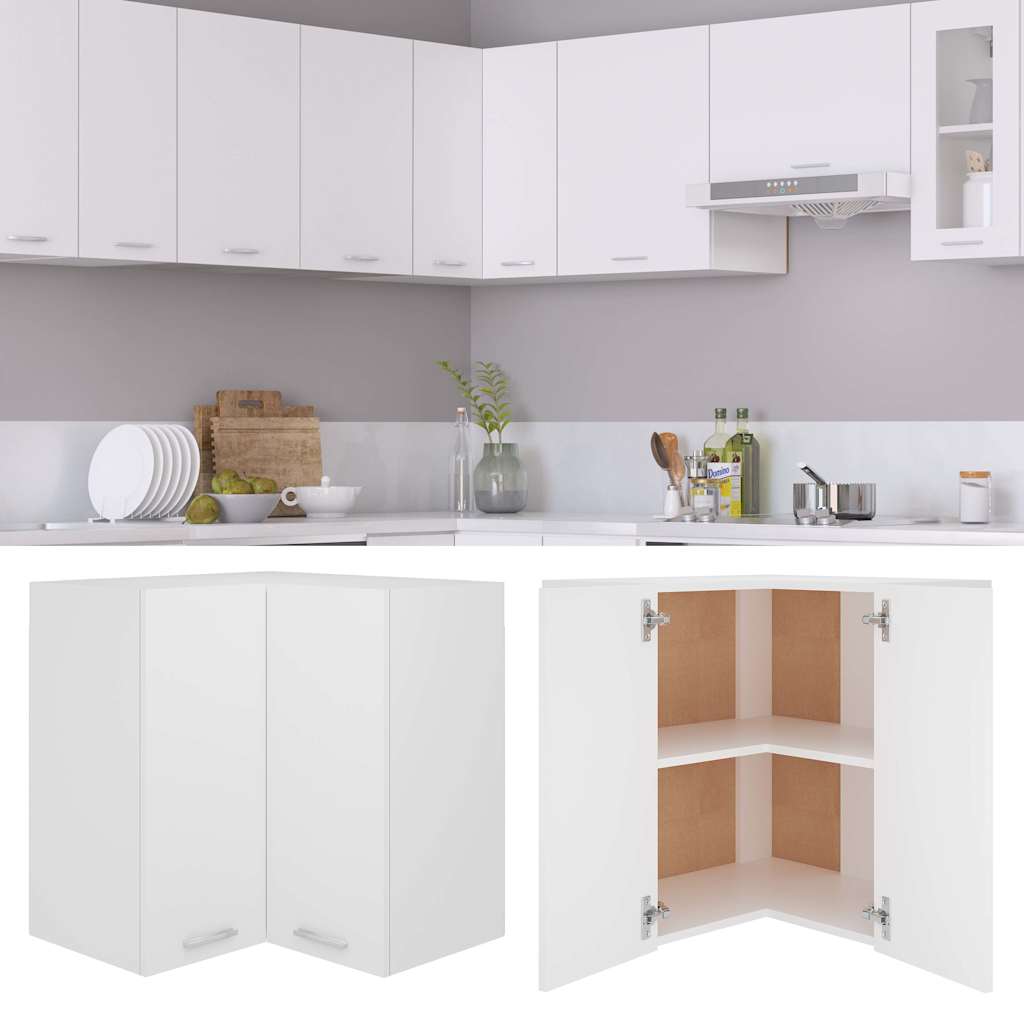 vidaXL Hanging Cabinet 57 x 57 x 40 cm Engineered Wood White