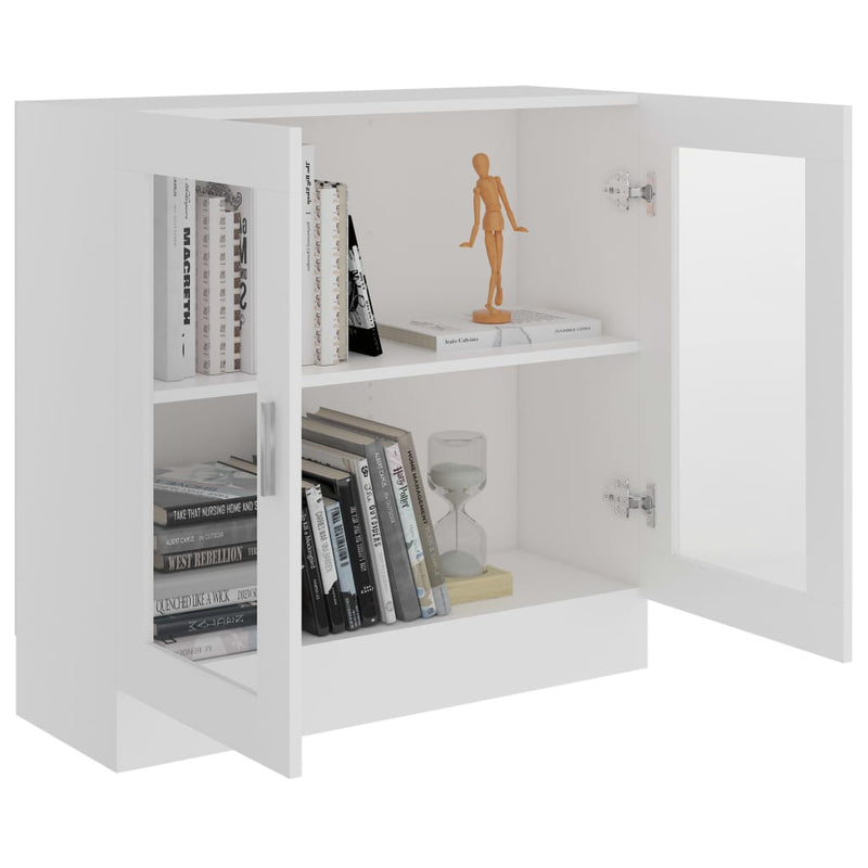 Vitrine Cabinet White 82.5x30.5x80 cm Engineered Wood