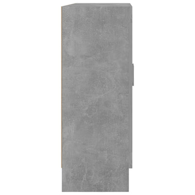 Vitrine Cabinet Concrete Grey 82.5x30.5x80 cm Engineered Wood