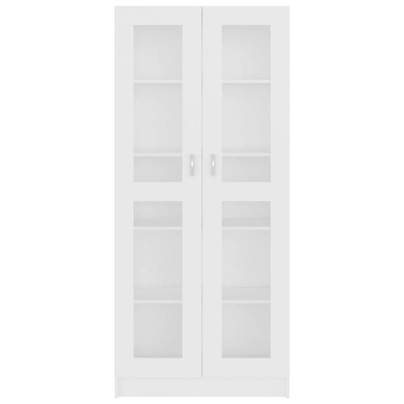 Vitrine Cabinet White 82.5x30.5x185.5 cm Engineered Wood