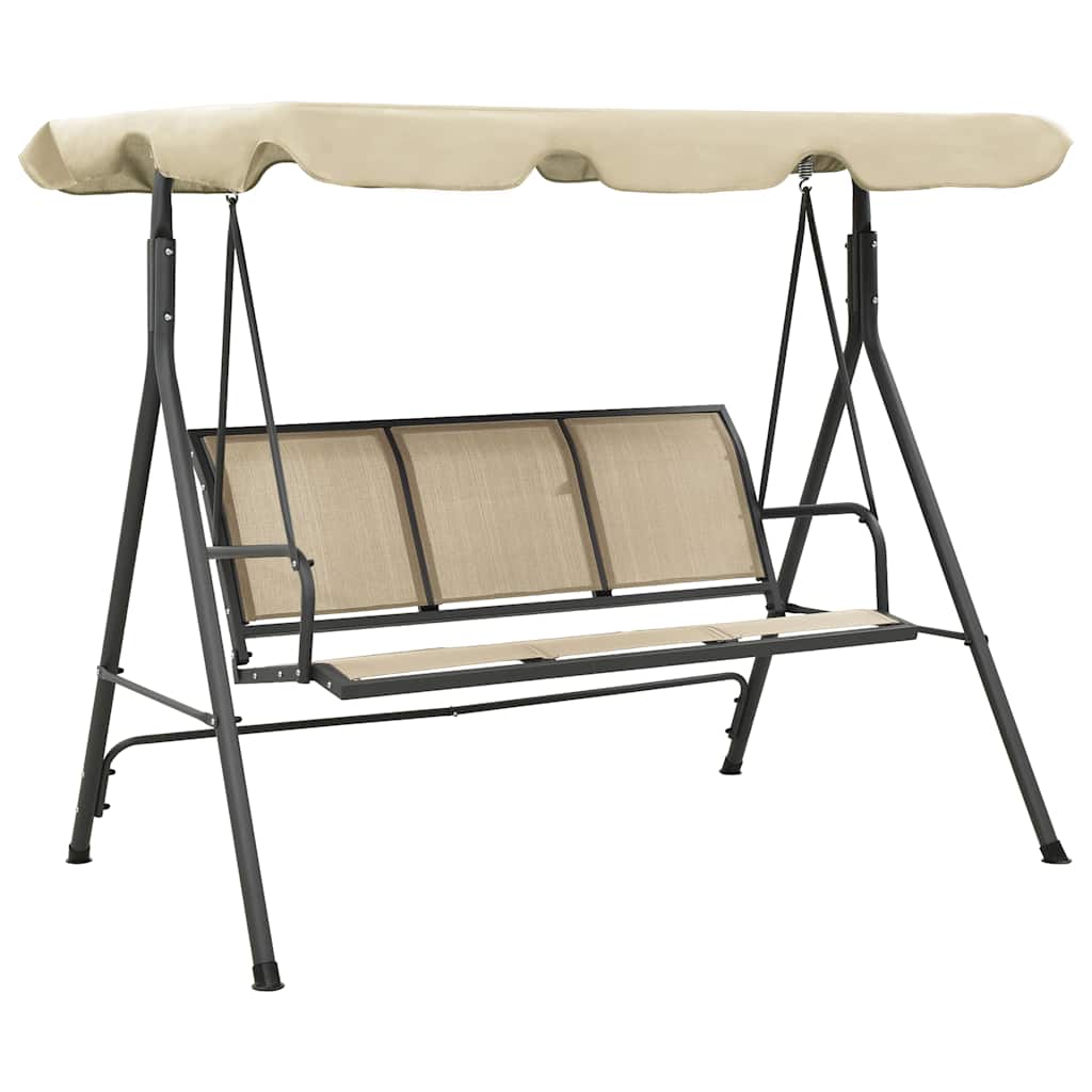 Garden Swing Bench with Canopy Sand