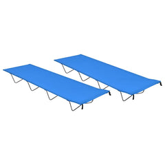 vidaXL Camping Bed | Set of 2 | Blue | 600D Oxford fabric, steel 1