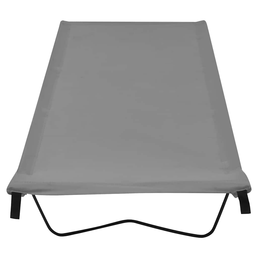 vidaXL Camping Beds 2 pcs 180x60x19 cm Oxford Fabric and Steel Grey 3