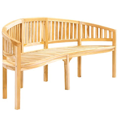 vidaXL Banana Bench 200 cm Solid Teak Wood 2