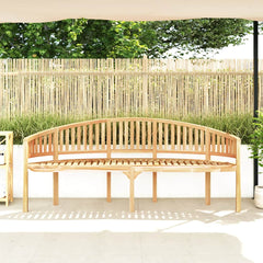 vidaXL Banana Bench 200 cm Solid Teak Wood 3