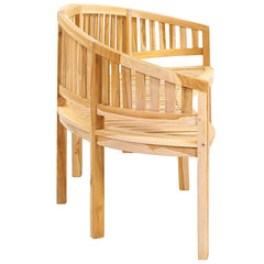 vidaXL Banana Bench 200 cm Solid Teak Wood 5