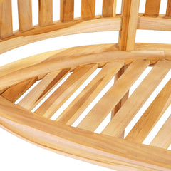 vidaXL Banana Bench 200 cm Solid Teak Wood 6