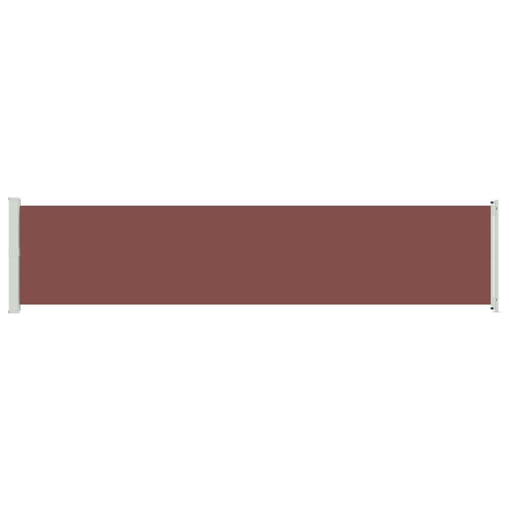 Patio Retractable Side Awning 140x600 cm Brown