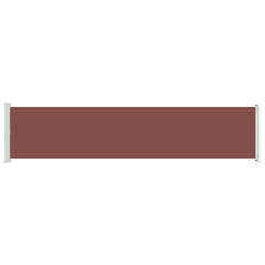 Patio Retractable Side Awning 140x600 cm Brown