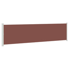 vidaXL Patio Retractable Side Awning 614x160 cm Brown 2