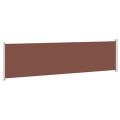 vidaXL Patio Retractable Side Awning 614x160 cm Brown 6
