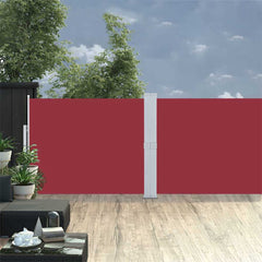 vidaXL Side Awning | Red and Grey 1
