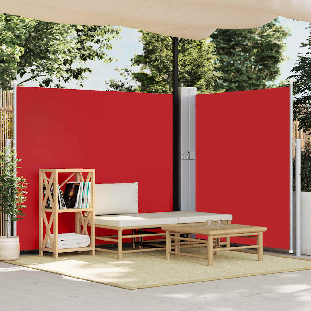 vidaXL Patio Retractable Side Awning 170x1200 cm Red 3