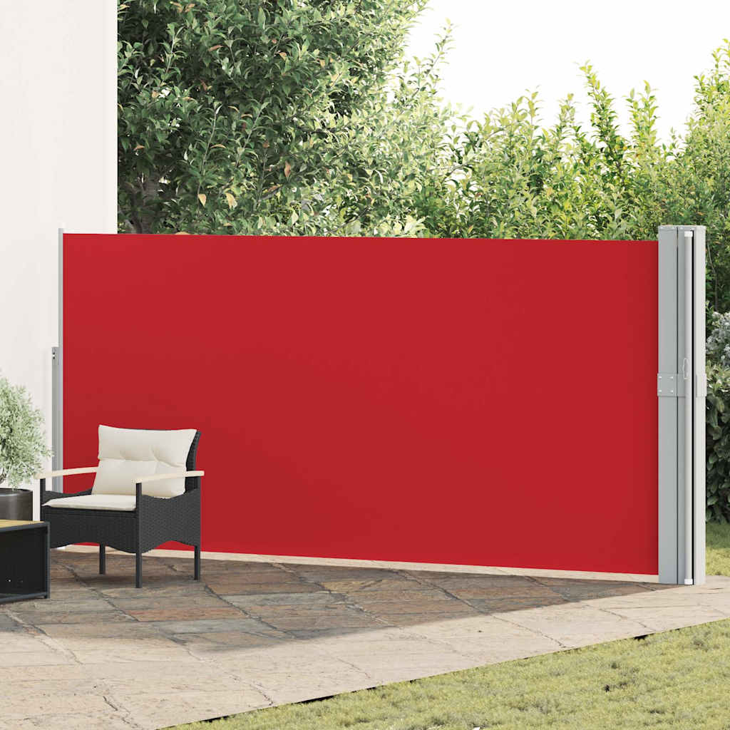 vidaXL Patio Retractable Side Awning 170x1200 cm Red 1