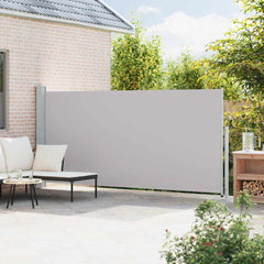 Patio Retractable Side Awning 180x514 cm Drop 500 cm Width 180 cm Grey