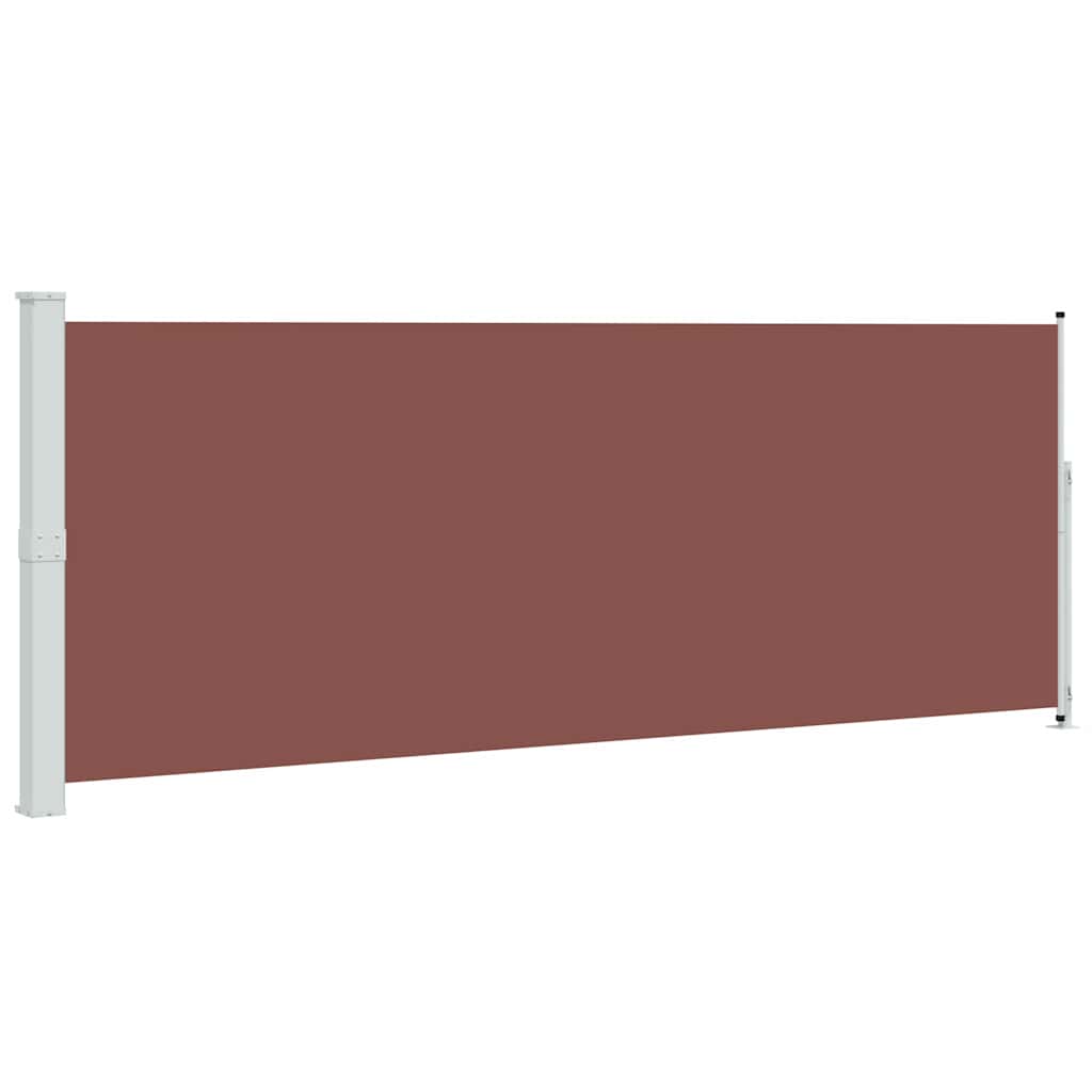 vidaXL Patio Retractable Side Awning 180x500 cm Brown 2