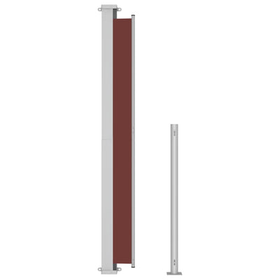 Patio Retractable Side Awning 200x500 cm Brown