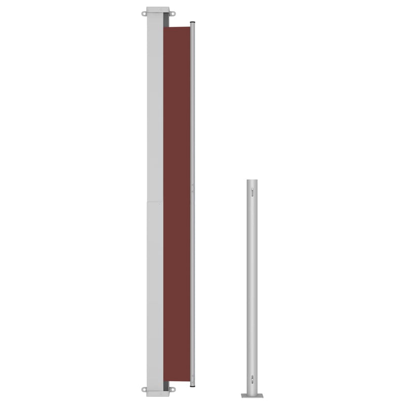 Patio Retractable Side Awning 200x500 cm Brown