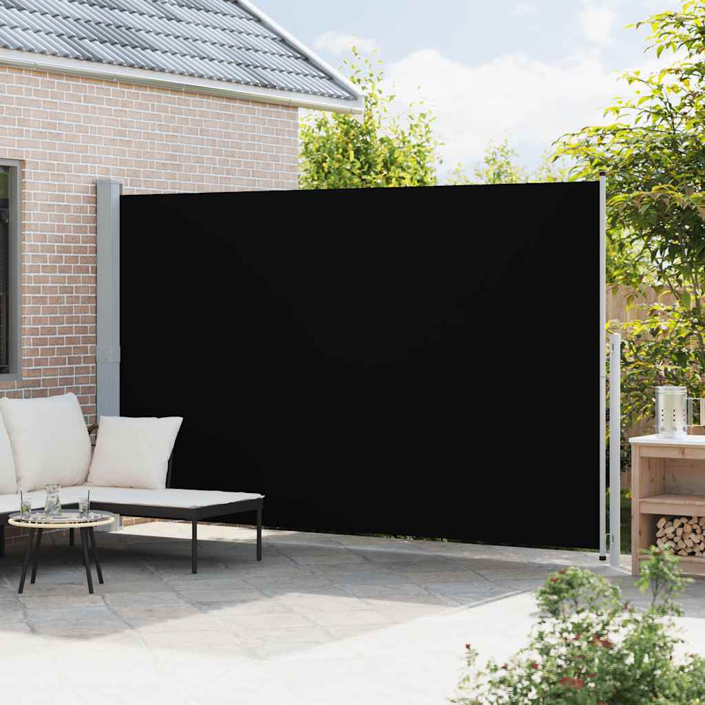 vidaXL Patio Retractable Side Awning 220x514 cm Black 3