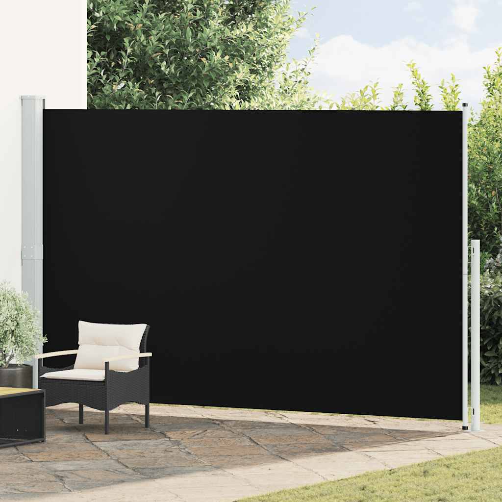 vidaXL Patio Retractable Side Awning 220x514 cm Black 1