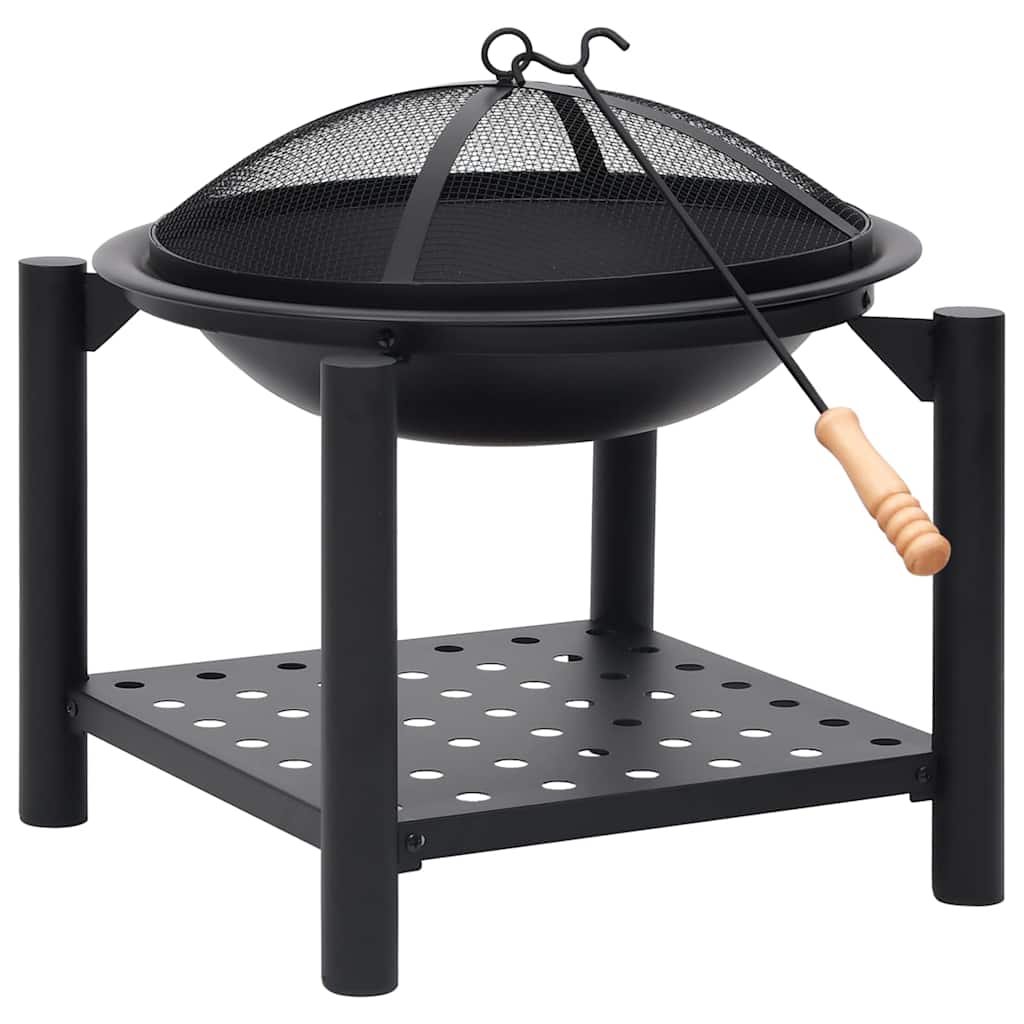 313639 vidaXL Fire Pit with Poker 54x54x55 cm Steel 2