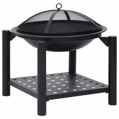 313639 vidaXL Fire Pit with Poker 54x54x55 cm Steel 3