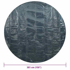 vidaXL Solar Pool Cover 381 x 381 cm 0.1 mm Round 0.1 mm PE 6