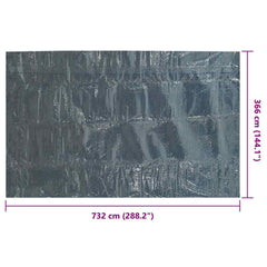 vidaXL Floating PE Solar Pool Film 732x366 cm Black and Blue 6