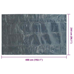vidaXL Floating PE Solar Pool Film 488x244 cm Black and Blue 6