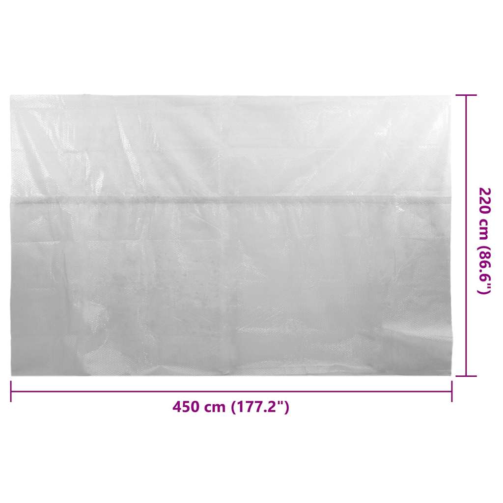 vidaXL Pool Cover | Grey | Thick PE film with air chambers | Large | Lightweight 6