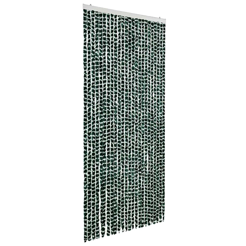 vidaXL Insect Curtain Green and White 100x220 cm Chenille 2