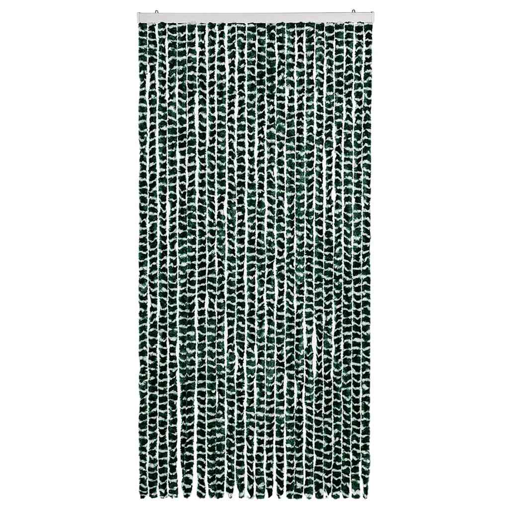 vidaXL Insect Curtain Green and White 100x220 cm Chenille 3