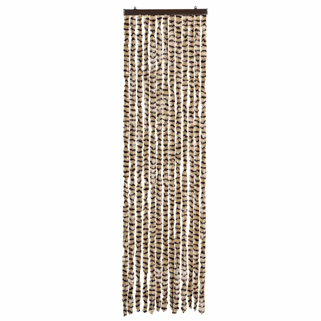 vidaXL Insect Curtain Beige and Brown 56x185 cm Chenille 3