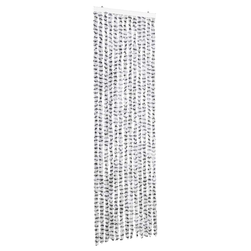 vidaXL Insect Curtain Light and Dark Grey 56x185 cm Chenille 2